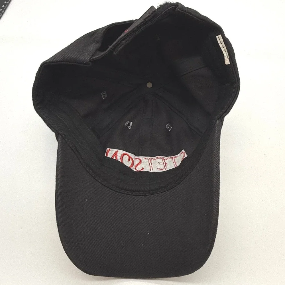 Stetson Legendary Hats 1865 Black Baseball Cap Embroidered Hook Loop Strapback